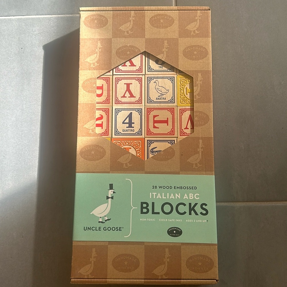 Uncle Goose Italian ABC Blocks